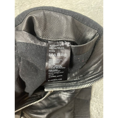 Allsaints Vintage Leather Jacket Avant Garde black