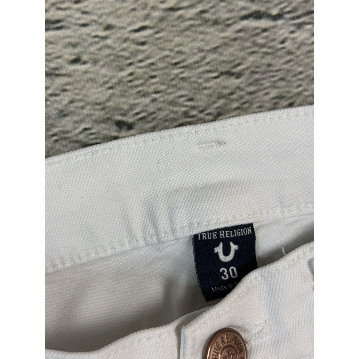 True Religion jeans biker rocco white washed Y2K slim skinny