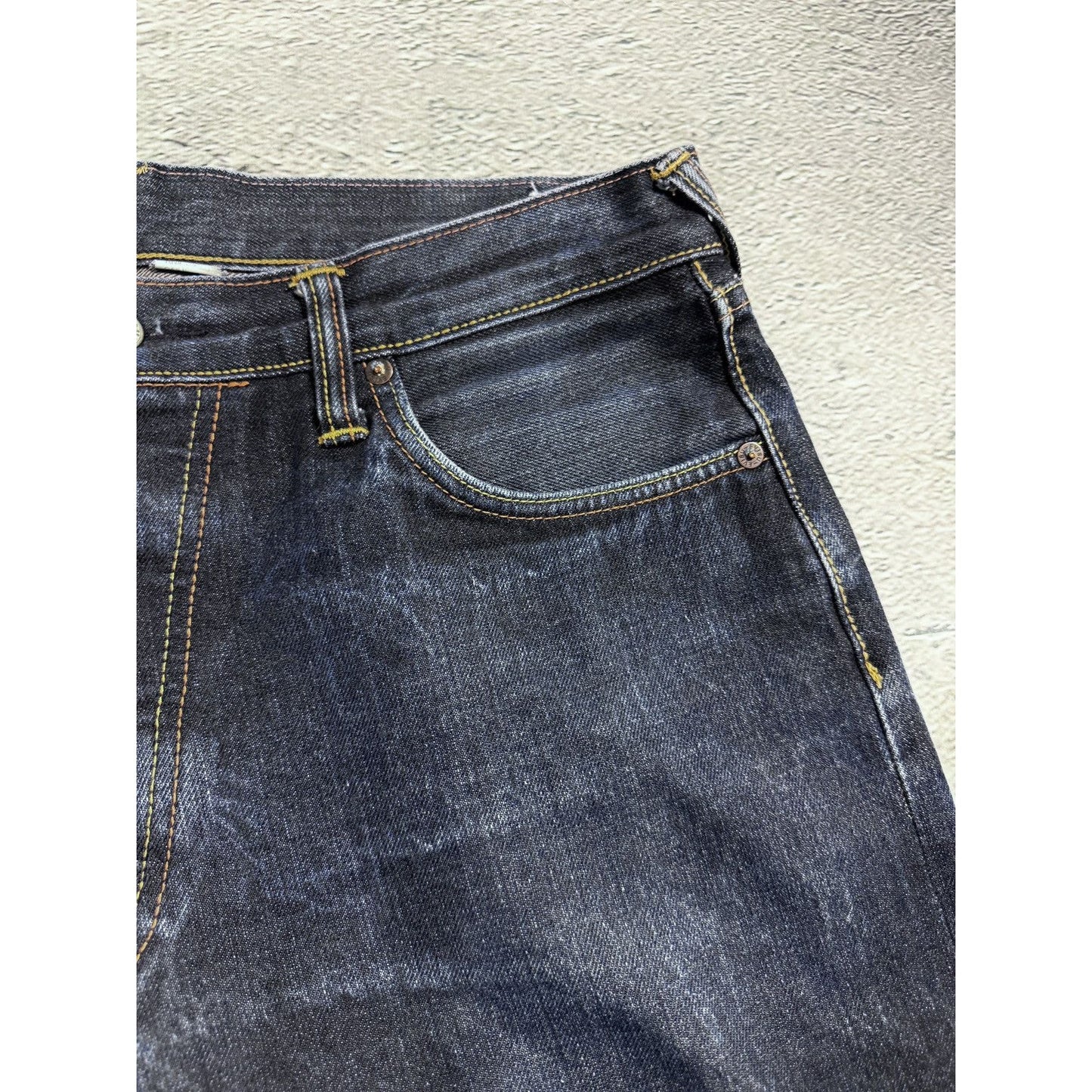 Evisu jeans daicock big logo red selvedge denim