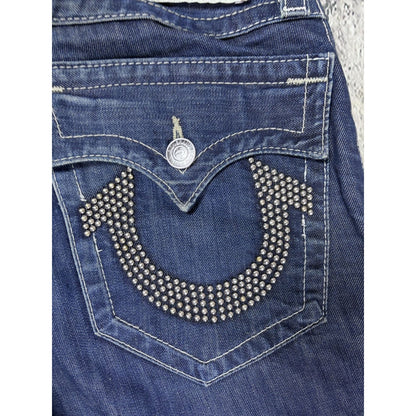 True Religion blue jeans studded Y2K Ricky vintage