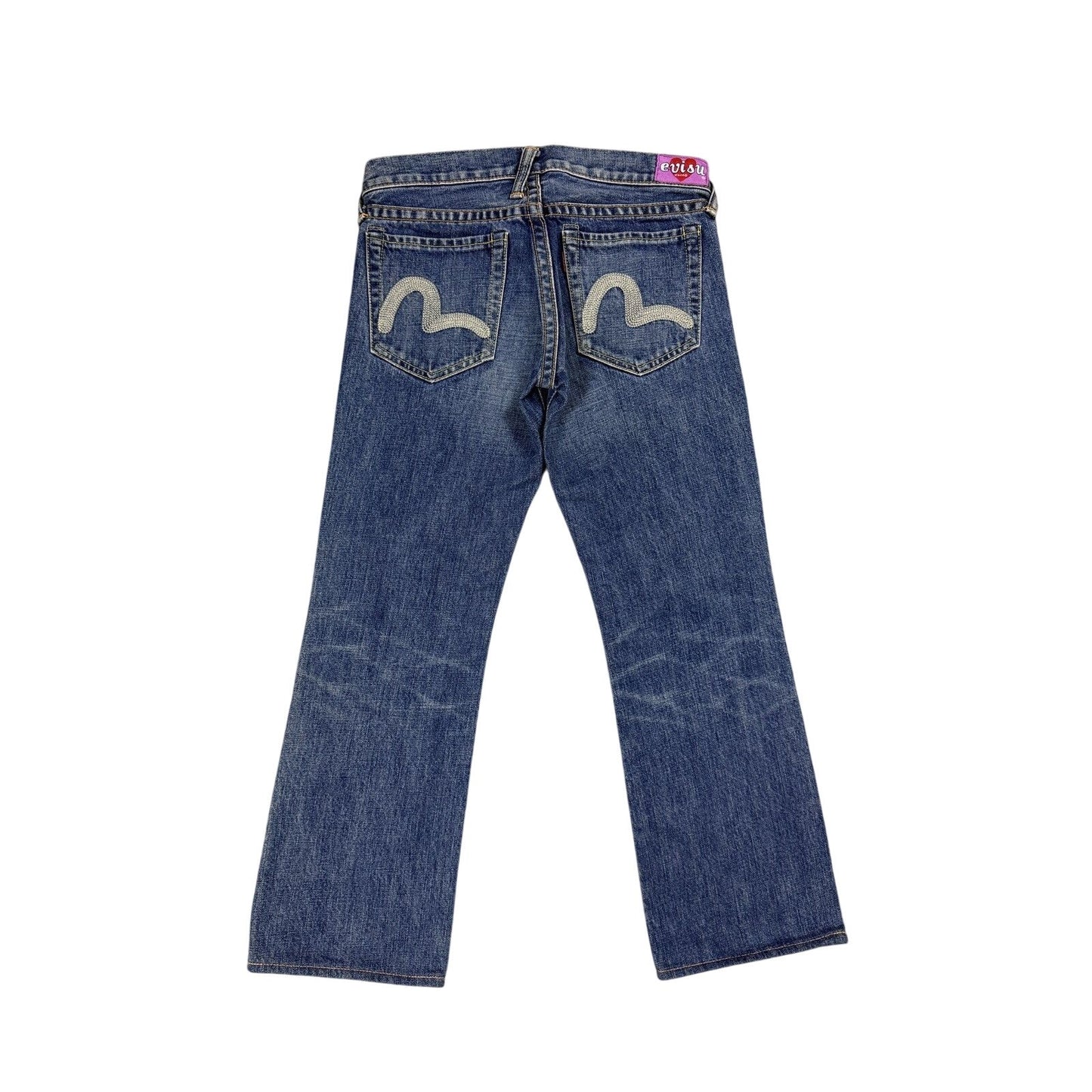 Evisu Donna jeans bootcut gray seagull embroidery