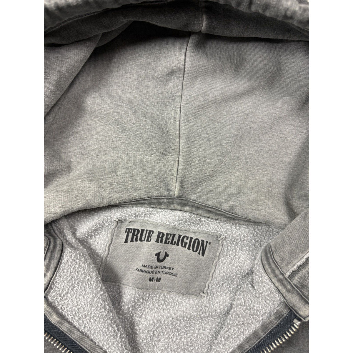 True Religion zip hoodie vintage skull rhinestones