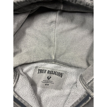 True Religion zip hoodie vintage skull rhinestones