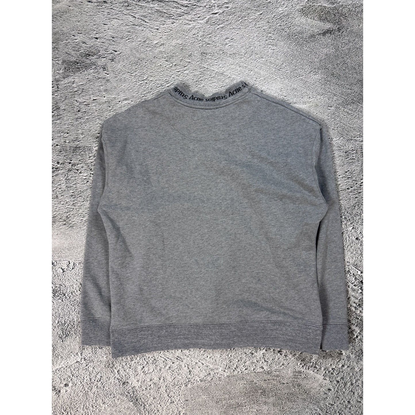 Acne sweatshirt grey collar logo Flogho PSS18