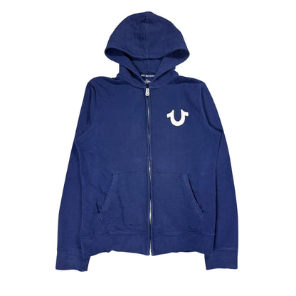 True Religion vintage Navy blue zip hoodie big logo