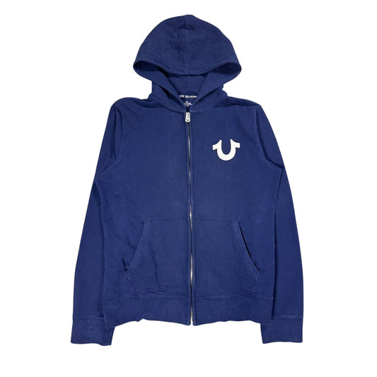 True Religion vintage Navy blue zip hoodie big logo