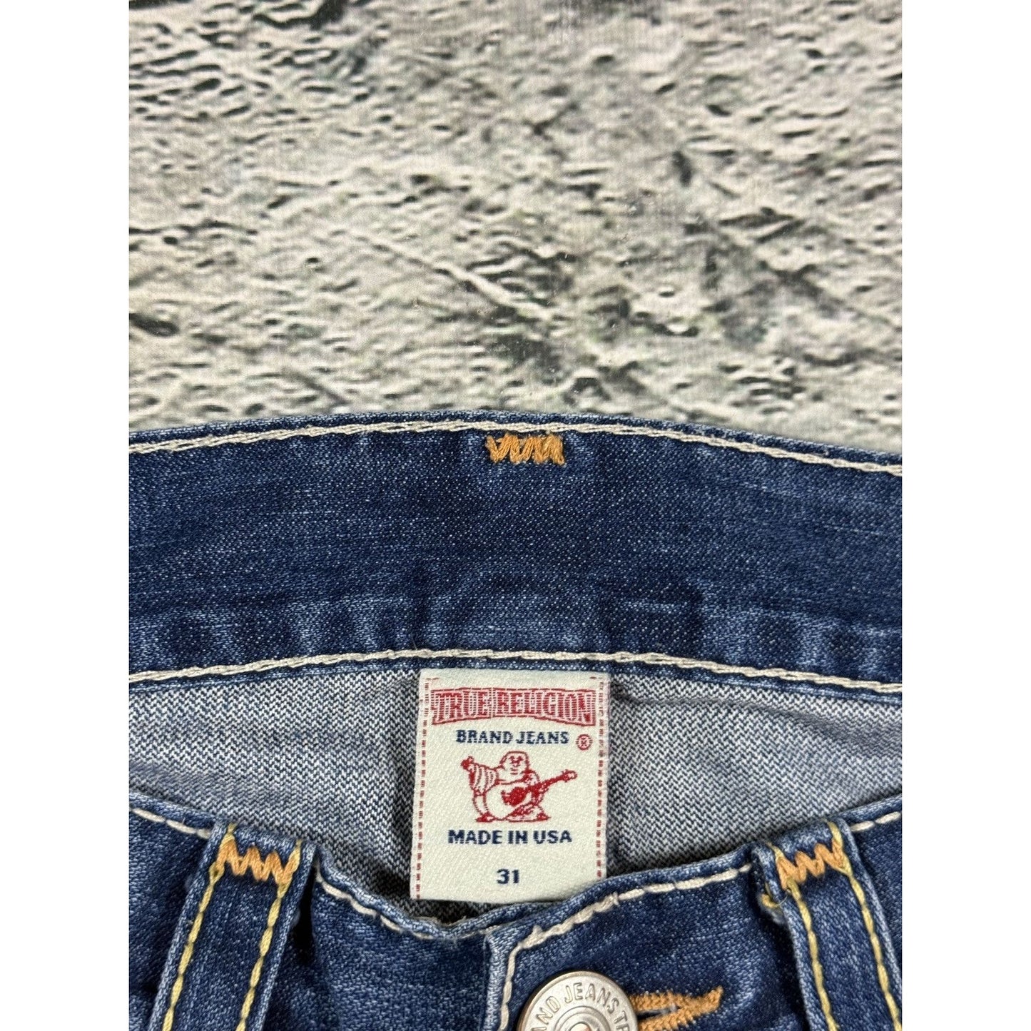 True Religion jeans gold stitching Y2K Geno Big QT