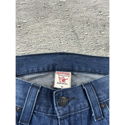 True Religion vintage blue jeans Ricky black big logo Y2K