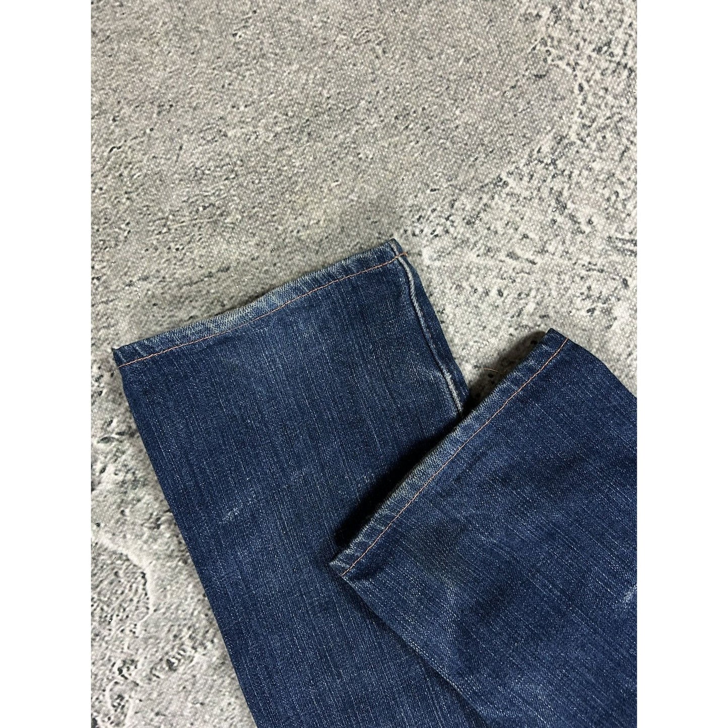 Evisu jeans daicock vintage selvedge navy big logo white