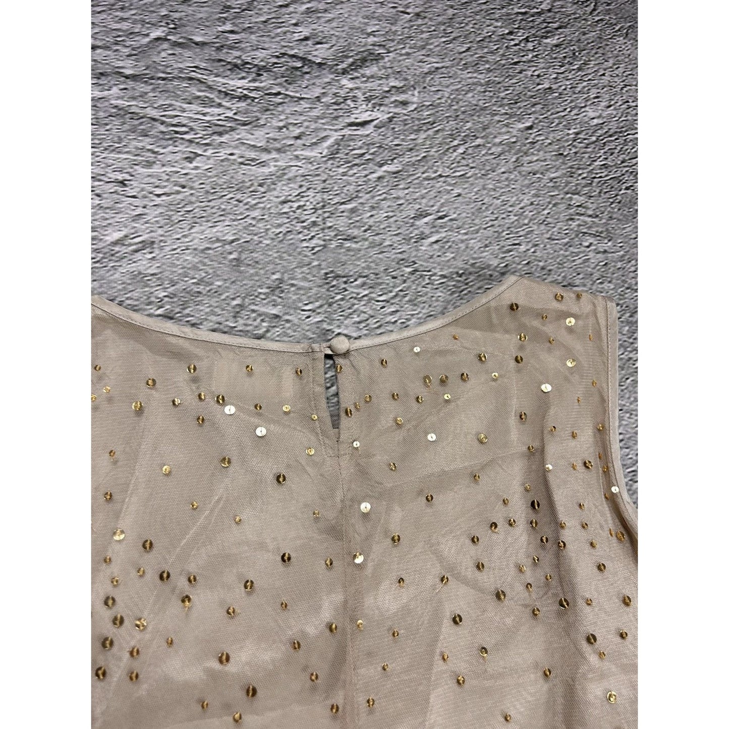 Red Valentino dress glitter beige gold