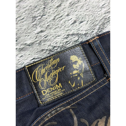 Ed Hardy Christian Audigier vintage jeans big logo pants
