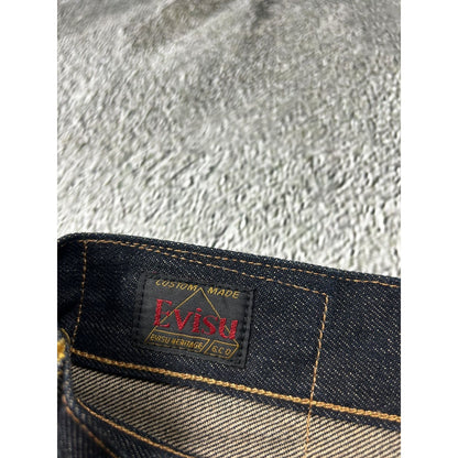 Evisu jeans vintage red yellow logo selvedge denim Japan