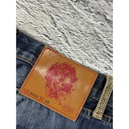 Ed Hardy vintage jeans skull embroidered big logo pants