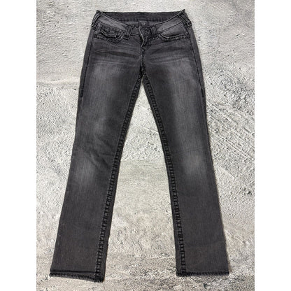 True Religion bootcut jeans black thick stitching Y2K Billy