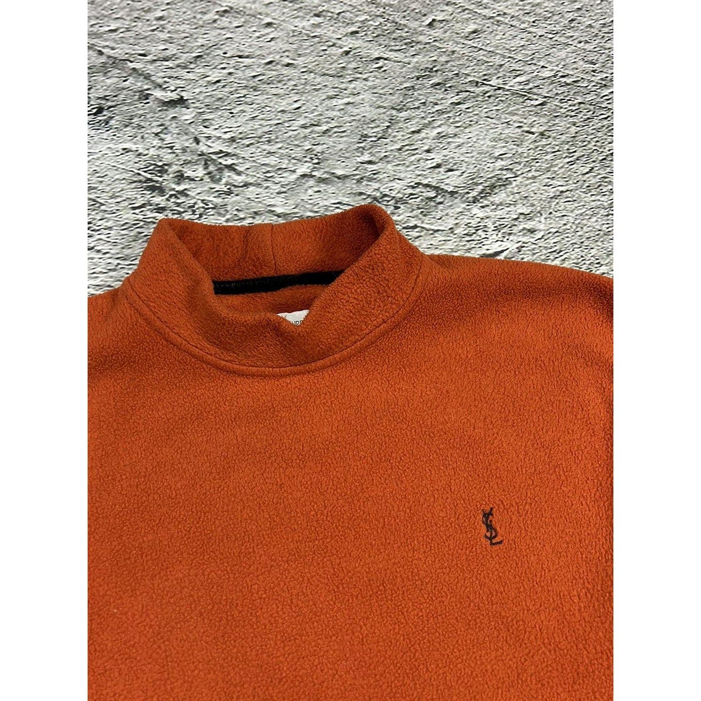 YSL Orange fleece sweatshirt vintage Yves Saint Laurent