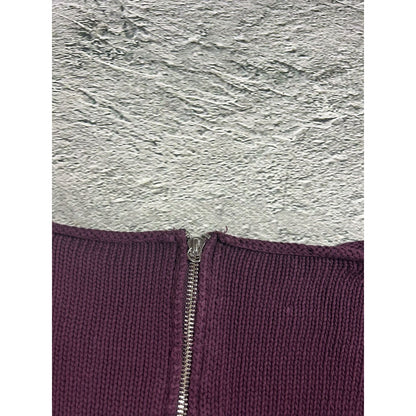 Acne Studios sweater shore ctn aw11 purple zip knit