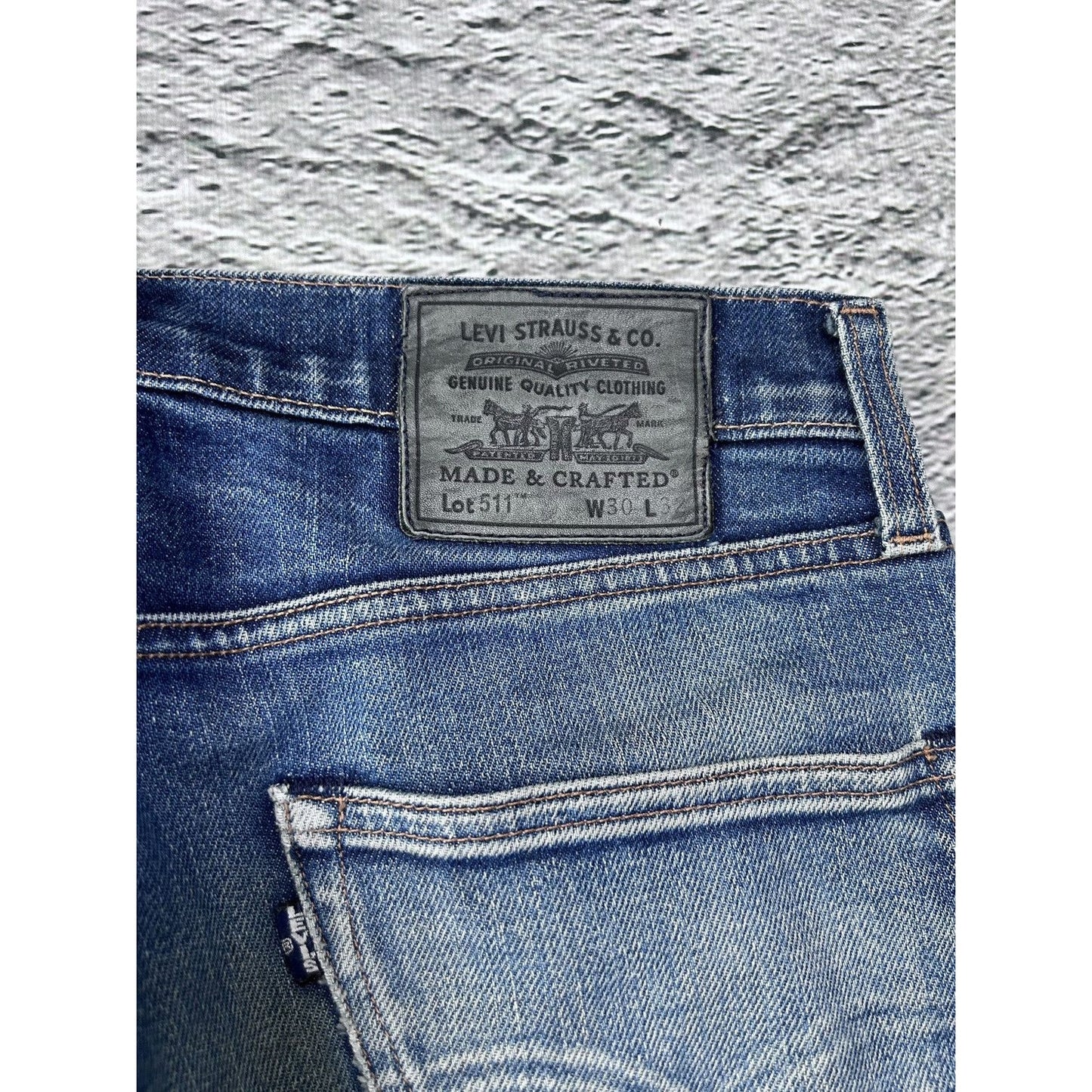 Levi’s slim jeans denim pants Y2K blue 511 Japanese big E