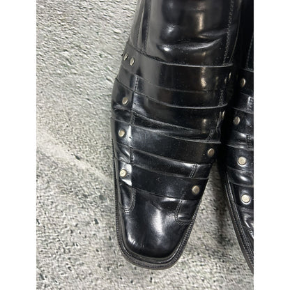 Lagerfeld black studded leather shoes