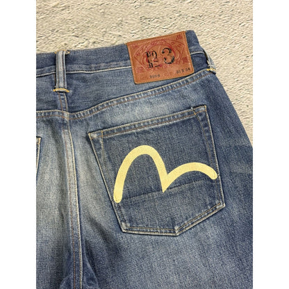 Evisu jeans vintage fisherman seagull logo selvedge denim