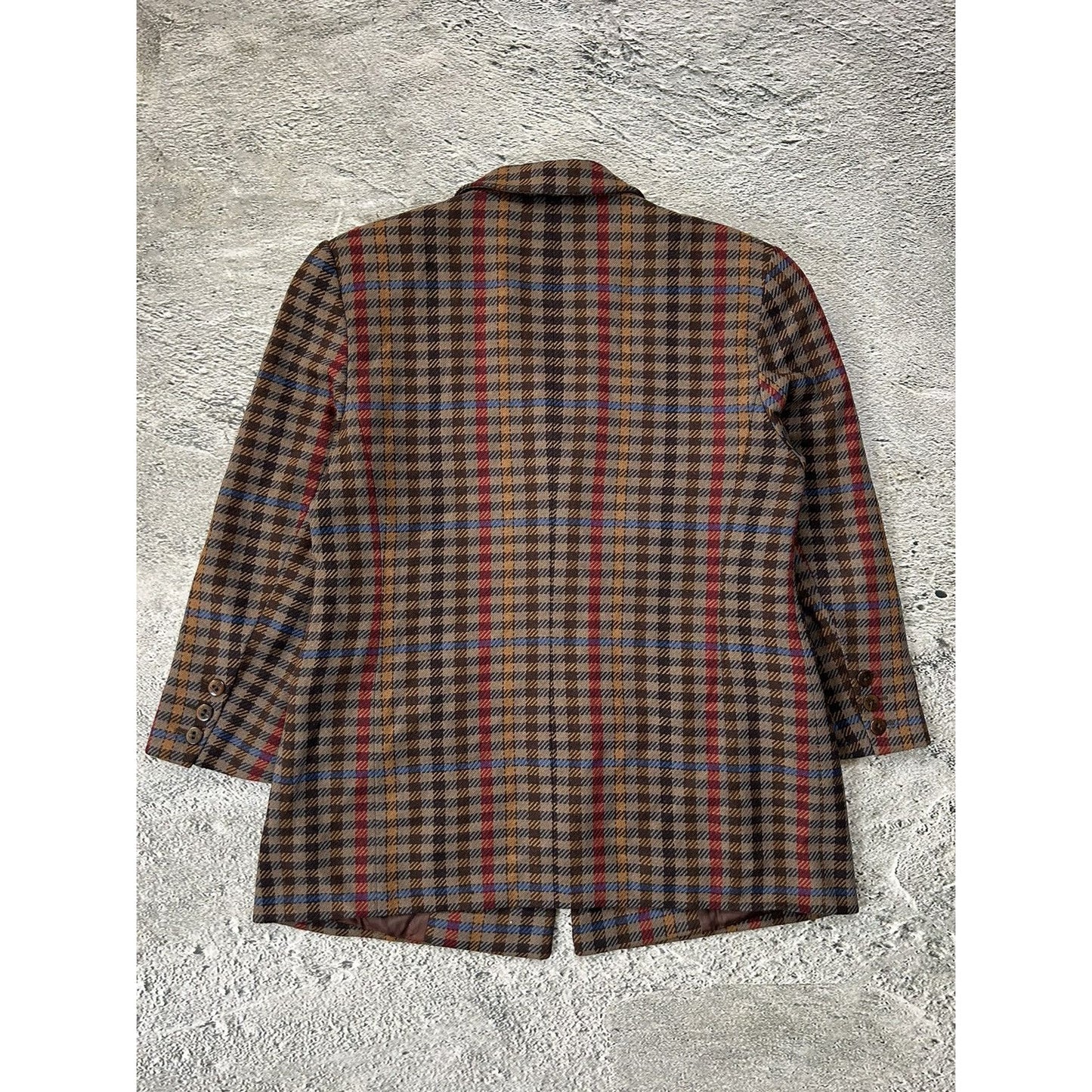 Karl Lagerfeld blazer vintage wool brown checkered