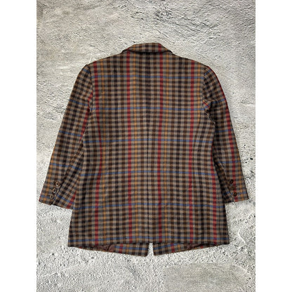 Karl Lagerfeld blazer vintage wool brown checkered