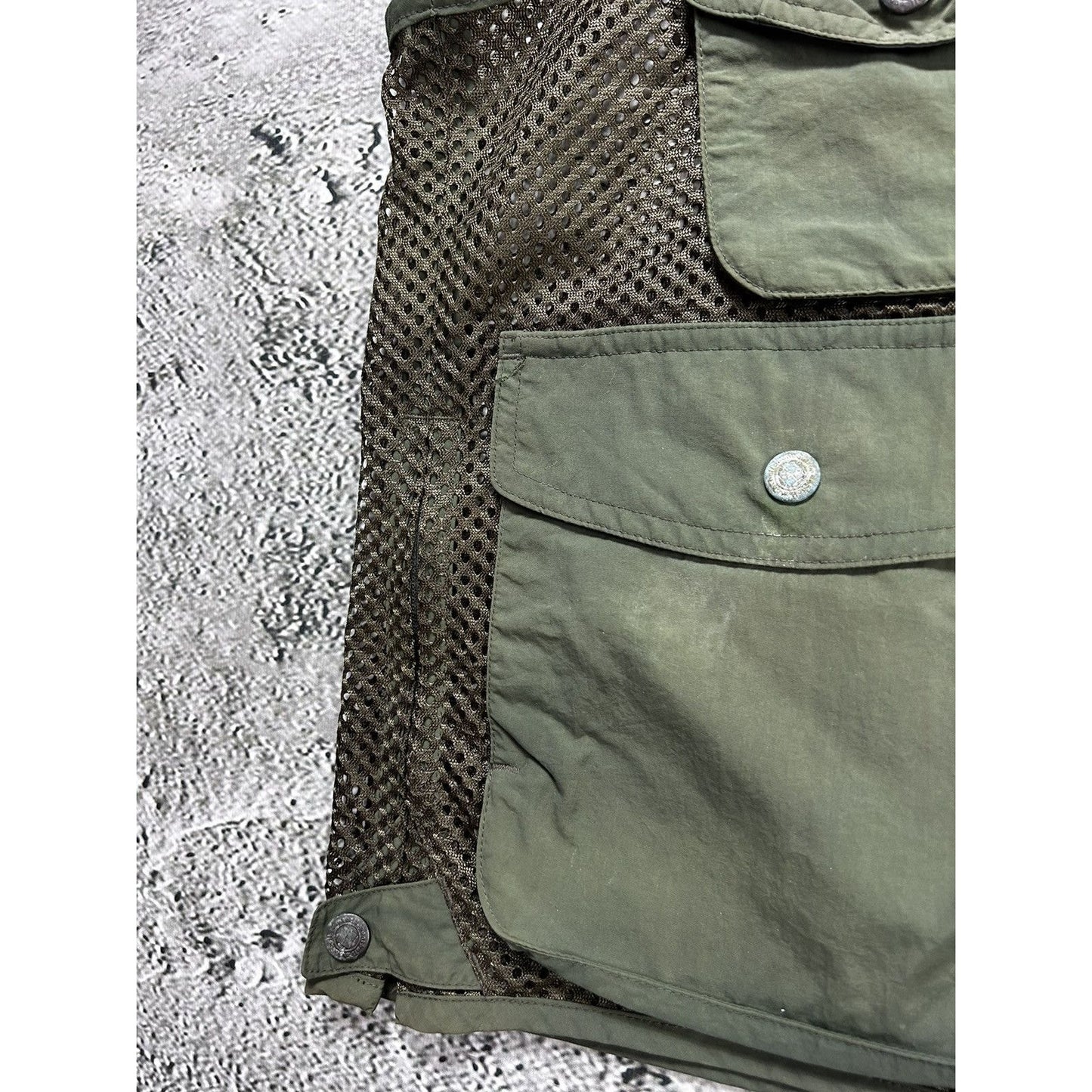 Montbell mesh vest khaki military utility 90s multipocket