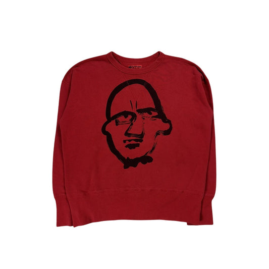 Yamane Evisu face vintage sweatshirt big logo seagull red