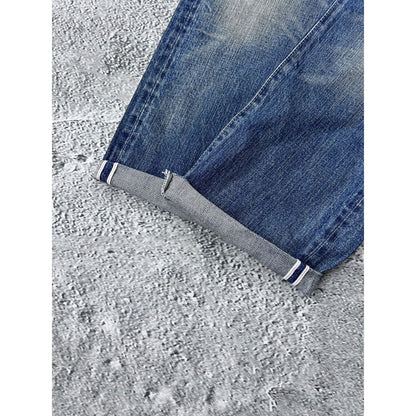 Levis Big E Selvedge Denim Distressed Jeans 505 - 0217