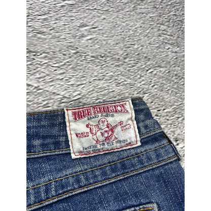 True Religion vintage blue denim shorts jorts