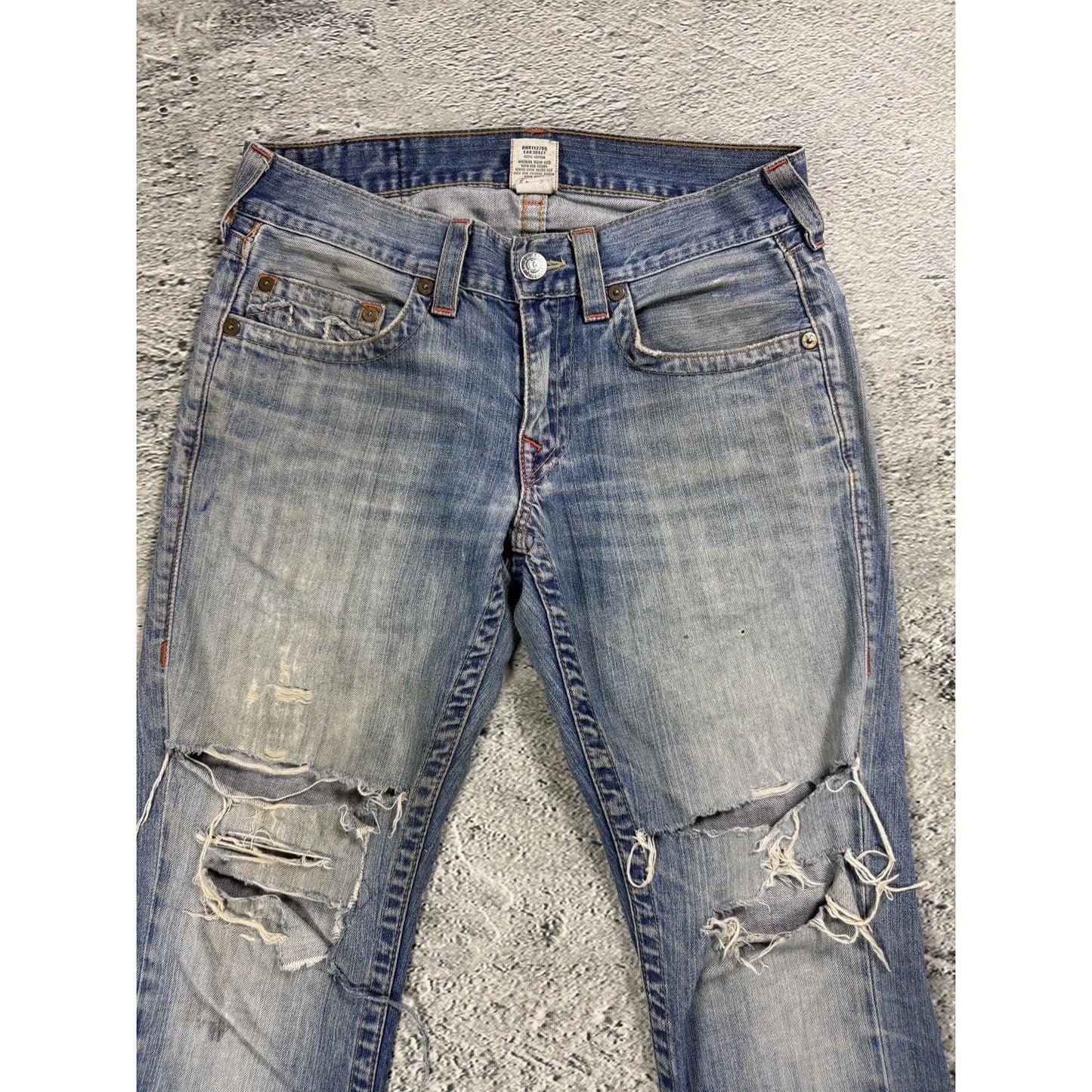True Religion jeans vintage denim pants blue distressed