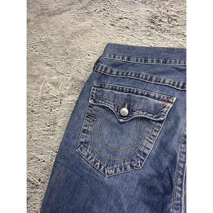True Religion blue jeans contrast stitching Billy flared Y2K