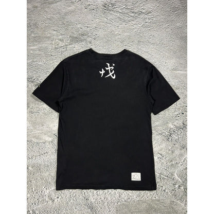 Evisu t-shirt vintage big logo seagull black white