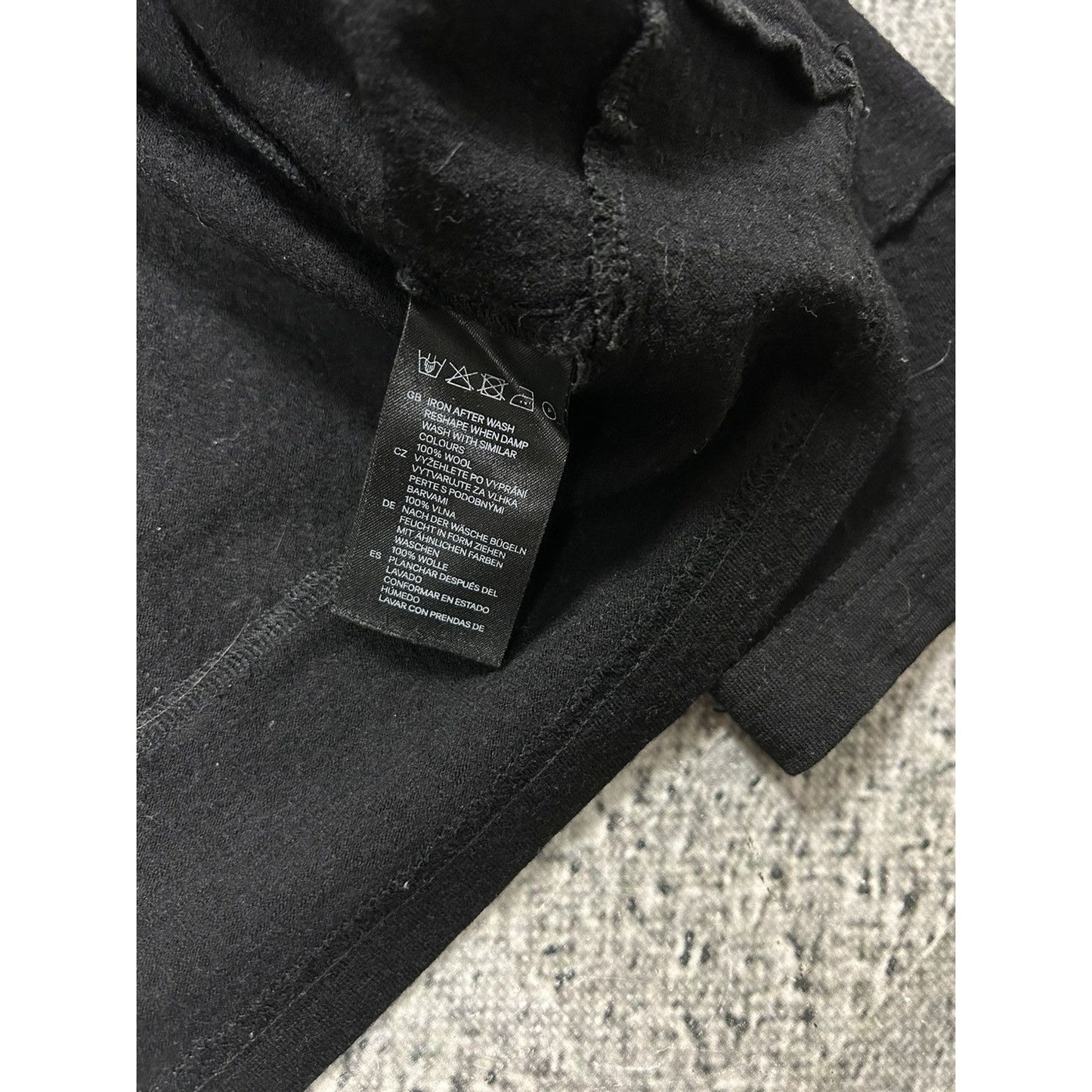 Comme Des Garcons x HM wool sweater Japanese boxy fit black