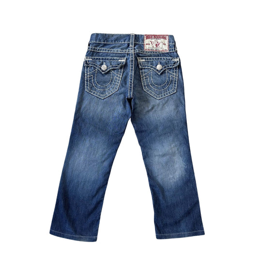 True Religion blue jeans white stitching Y2K Ricky Super T