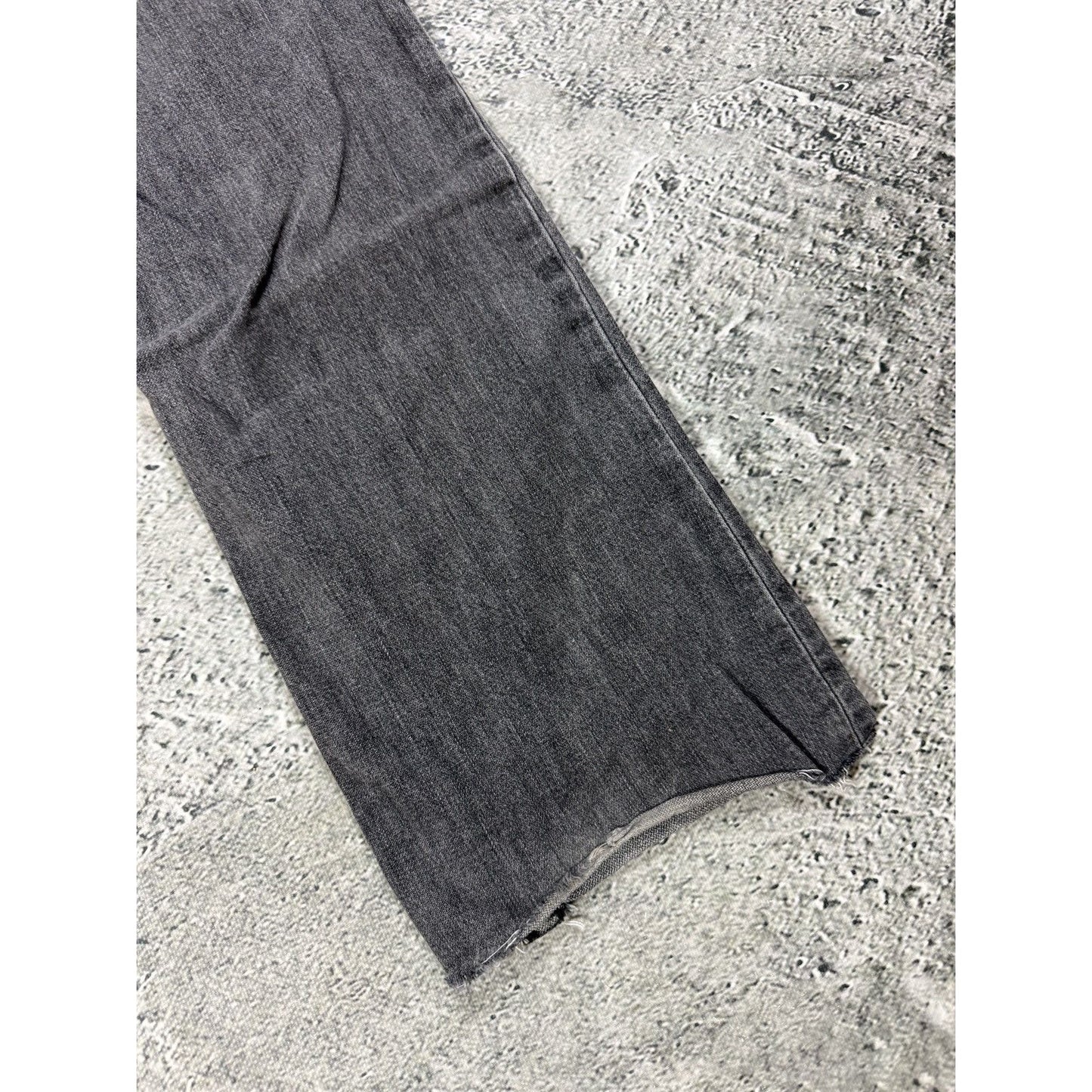 True Religion jeans grey black thick stitching Billy bootcut