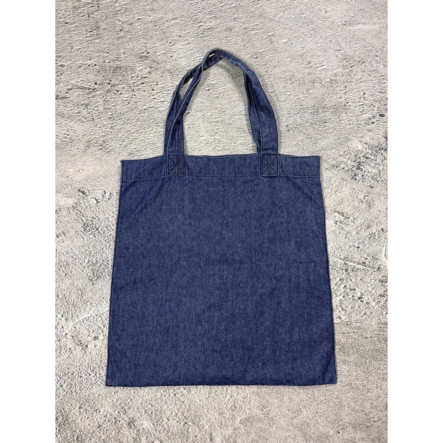 Evisu Tote bag blue big logo seagull white Paris vintsge
