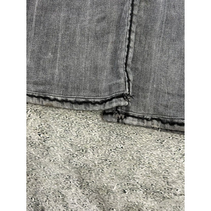 True Religion jeans grey black stitching Ricky Y2K