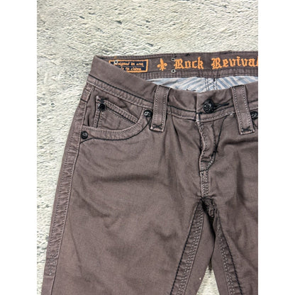 Rock Revival vintage brown jeans Y2K straight
