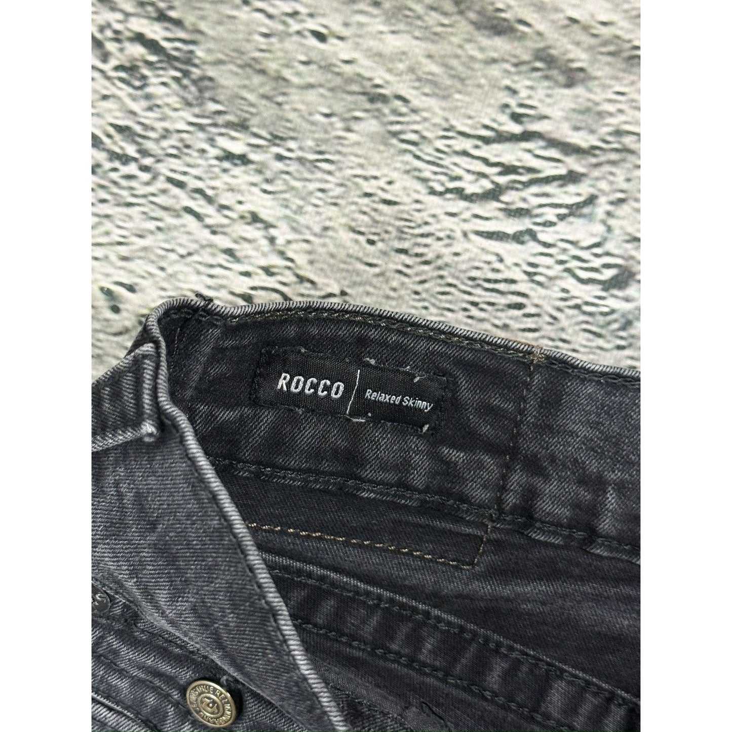 True Religion black jeans painted horseshoe logo Y2K Rocco