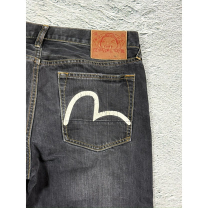 Evisu jeans vintage seagull logo grey / washed black