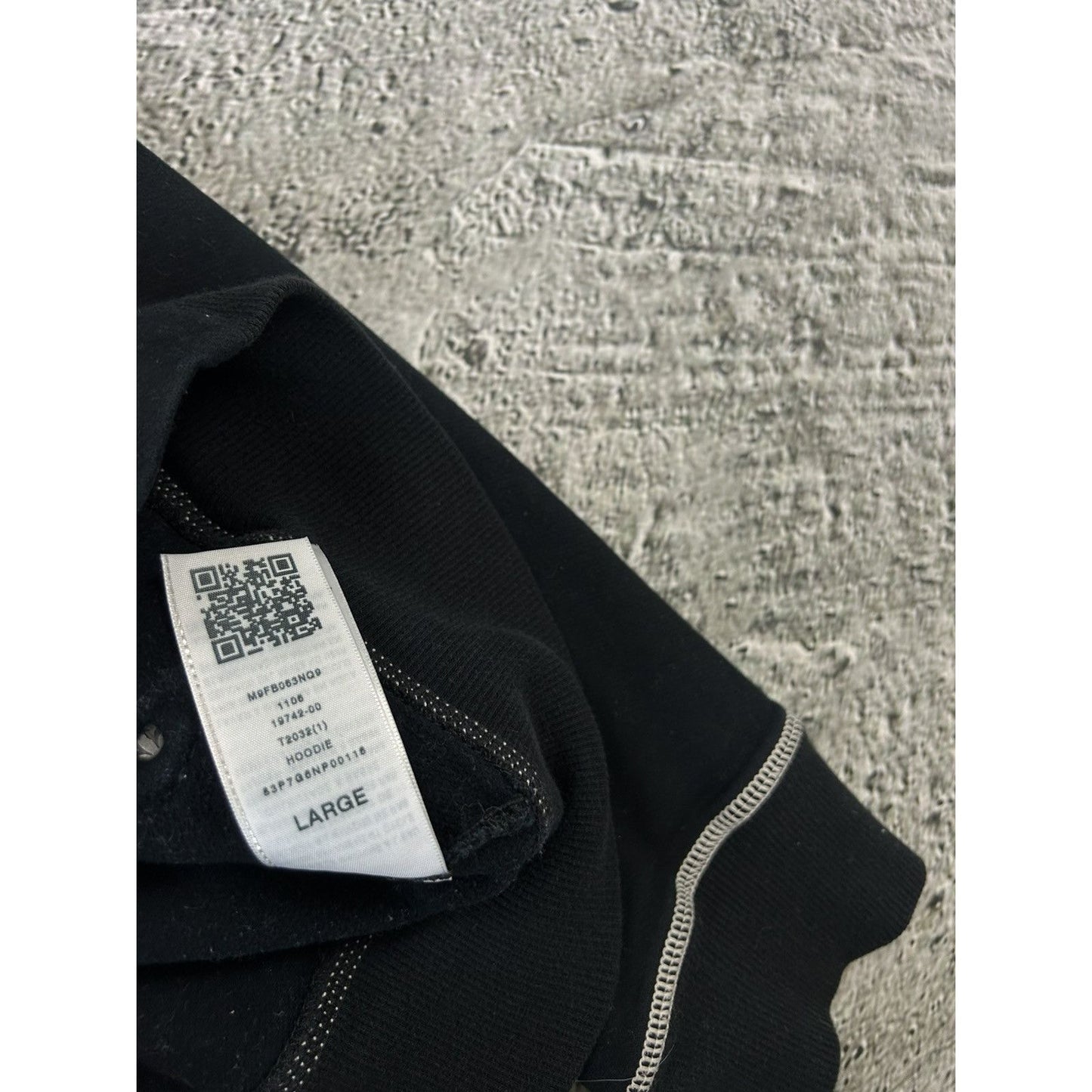 True Religion vintage black zip hoodie white big logo