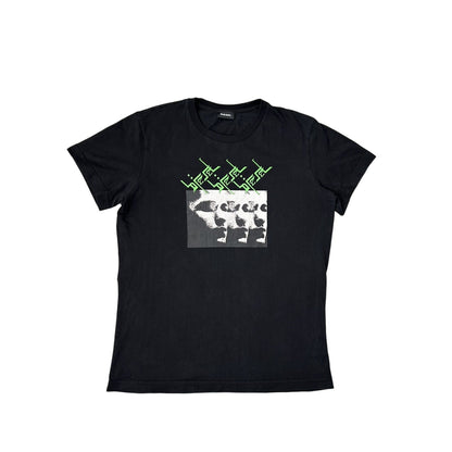 Diesel t-shirt Y2K faces graphic print