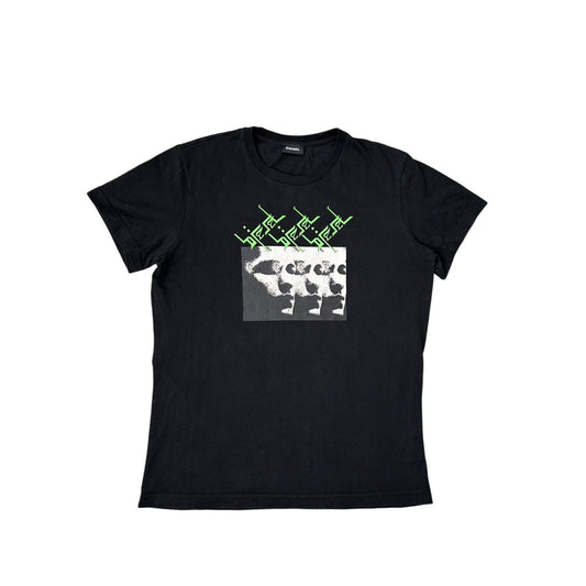 Diesel t-shirt Y2K faces graphic print