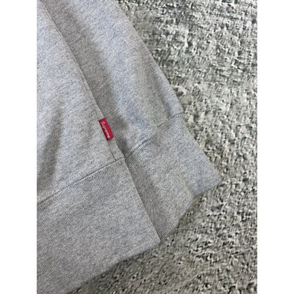 Supreme zip hoodie foil hood logo 2015 grey