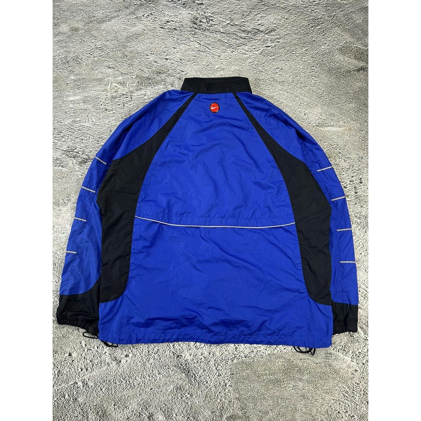 Nike track jacket nylon blue black vintage drill Y2K TN 90s