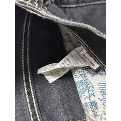 Evisu x Puma jorts black gray shorts raw denim seagulls