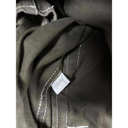 Stussy garage jacket contrast stitch workwear brown