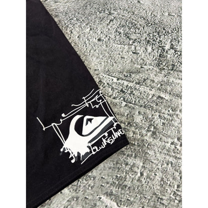 Quiksilver shorts black Y2K vintage fullprint graffiti surf
