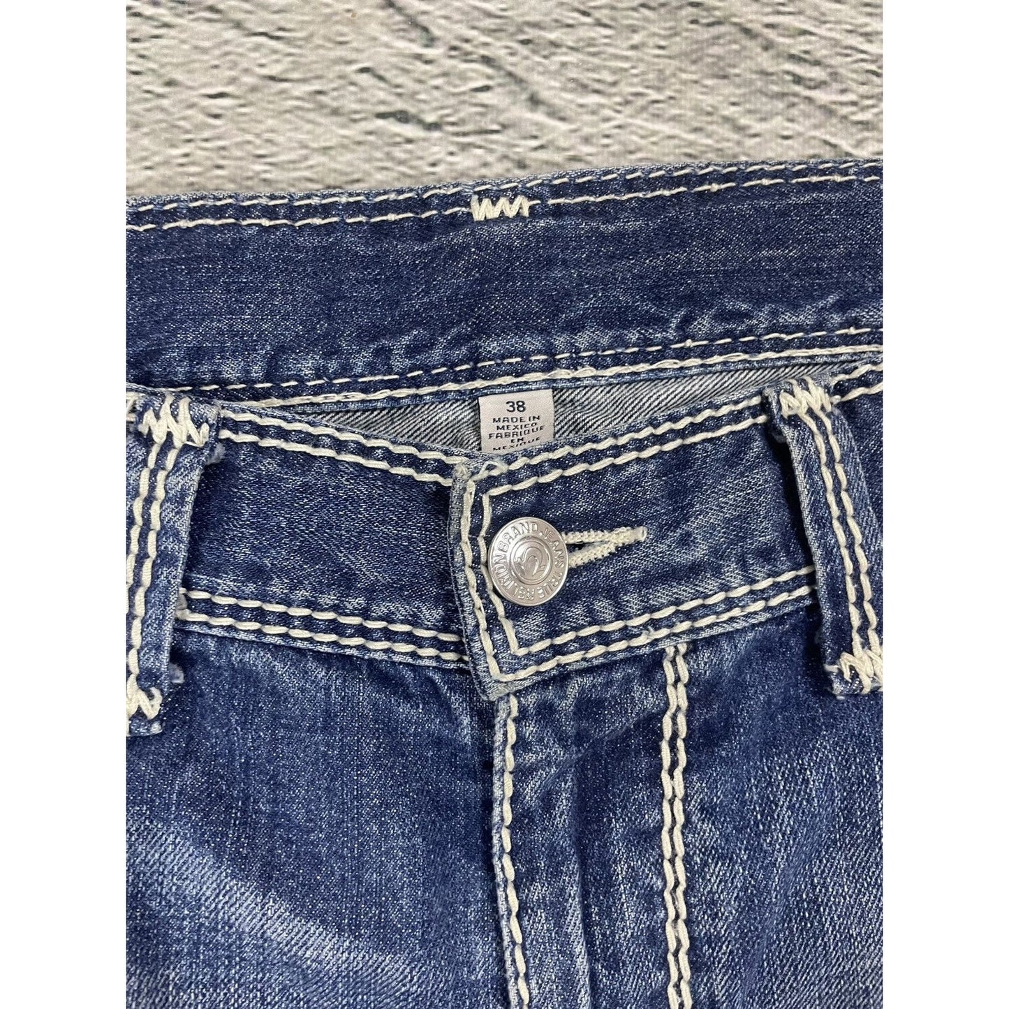 True Religion jeans vintage Straight denim Mega T stitching
