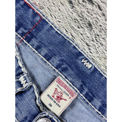 True Religion blue jeans white stitching Y2K Ricky
